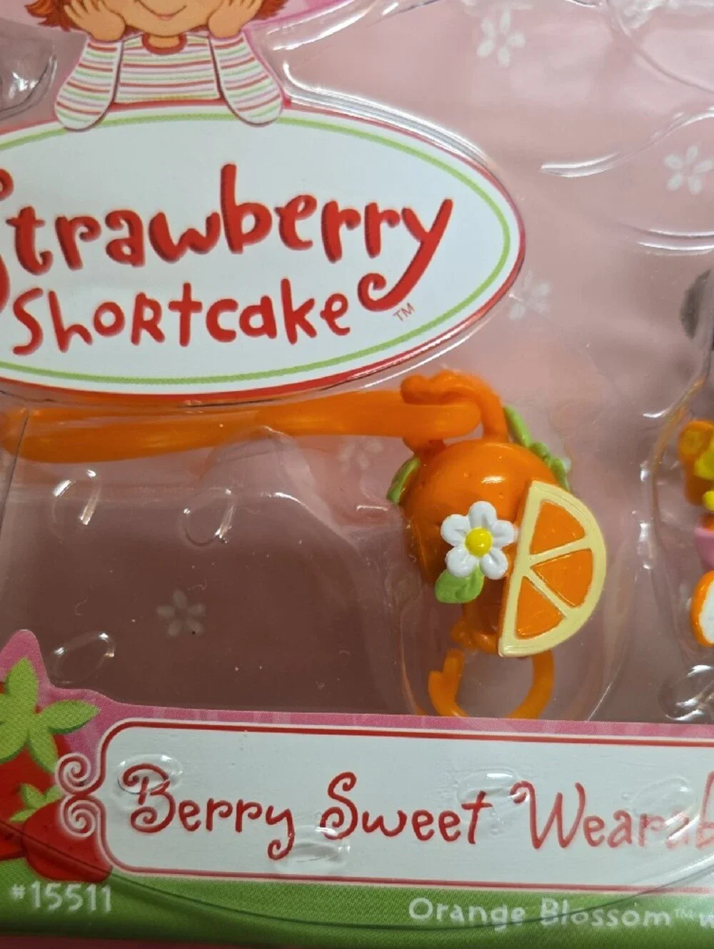 Strawberry Shortcake Berry Sweet Wearable Orange Blossom Keychain Charm Set 2002